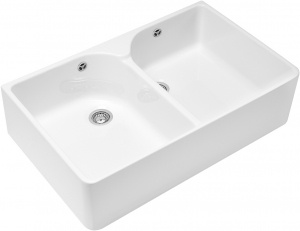 Farmhouse 80 Double Bowl Ceramic Sink by Villeroy & Boch