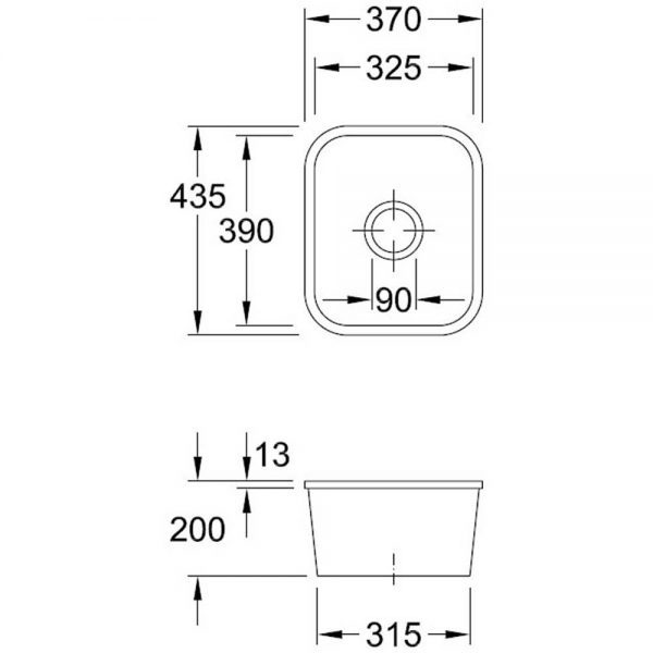 Ceramic undermounted sink Cisterna 45 - Villeroy & Boch - Image 3