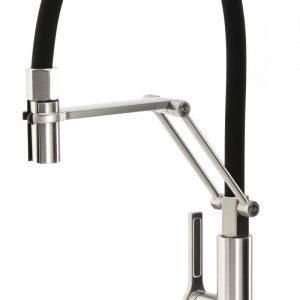 The Hex Professional Tap Matt Black and Brushed Nickel - Abode