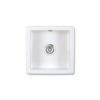 Square single bowl ceramic sink inset/undermount- Shaws of Darwen