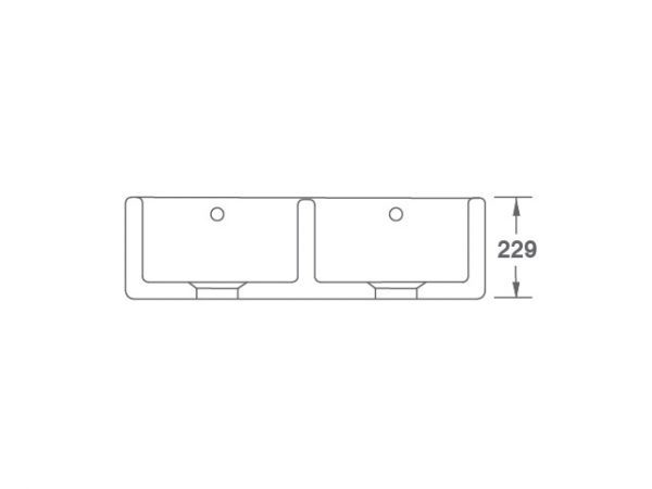 Double Bowl 800 Ceramic Farmhouse Sink - Shaws of Darwen - Image 3