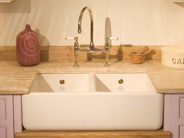 Double Bowl 800 Ceramic Farmhouse Sink - Shaws of Darwen - Image 2