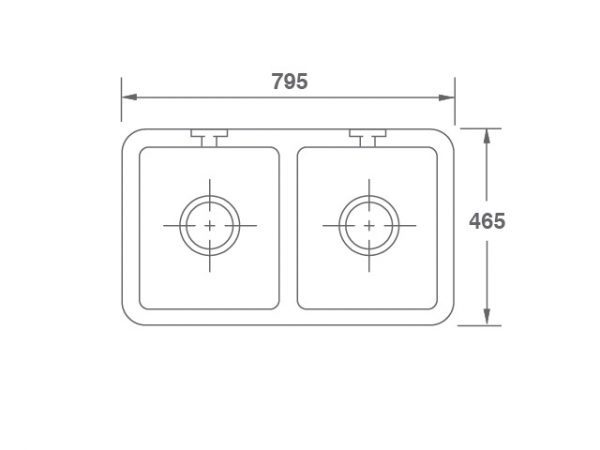Double Bowl 800 Ceramic Farmhouse Sink - Shaws of Darwen - Image 4