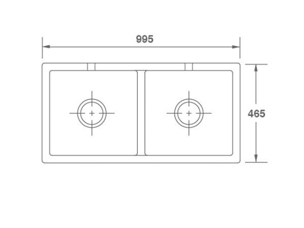 Shaker Double Bowl Ceramic Sink 1000 - Shaws of Darwen - Image 3