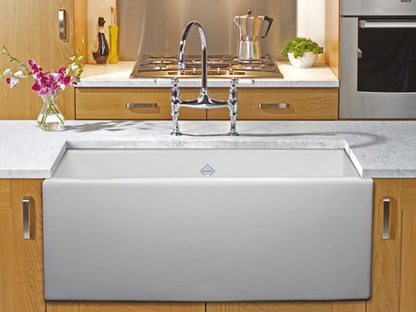 Shaker Single Bowl 800 Ceramic Sink - Shaws of Darwen - Image 2
