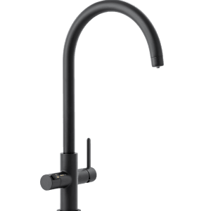 Pronteau Prothia Slimline Monobloc Swan 3 n 1 Tap Matt Black - Abode