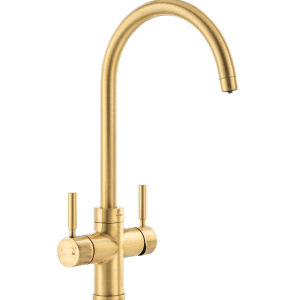 Pronteau Propure 4 n 1 monobloc Tap in Brushed Brass - Abode