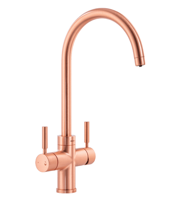 Pronteau Propure 4 n 1 Monobloc Swan tap in Urban Copper - Abode