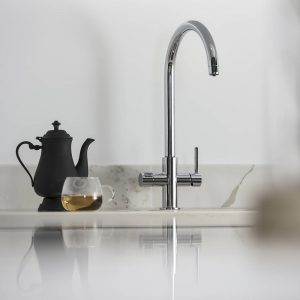 Pronteau Prothia Slimline Monobloc Swan 3 n 1 Steaming Hot Water Tap - Abode