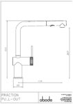 Fraction Single Lever Tap with Pull-Out Spray Matt Black - Abode - Image 3