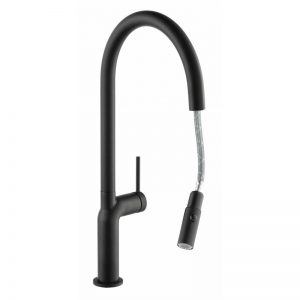 Tubist Tap with pull out spray Matt Black - Abode