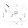 Astris Stainless Steel single bowl sink - Pyramis - Image 2