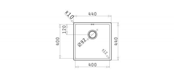 Astris Stainless Steel single bowl sink - Pyramis - Image 2
