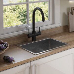4N1 Steaming/ filtered Hot Water Tap with U shaped spout in Black Velvet - Insinkerator