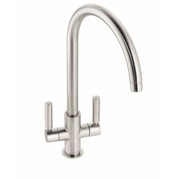 Globe Monobloc Tap Twin levers in Chrome - Abode - Image 2