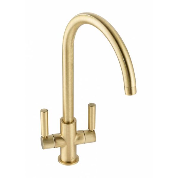 Globe Monobloc Tap Twin levers in Chrome - Abode - Image 4