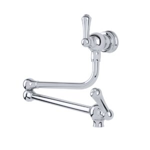Provence Pot Filler in Chrome with Lever Handles - Perrin & Rowe