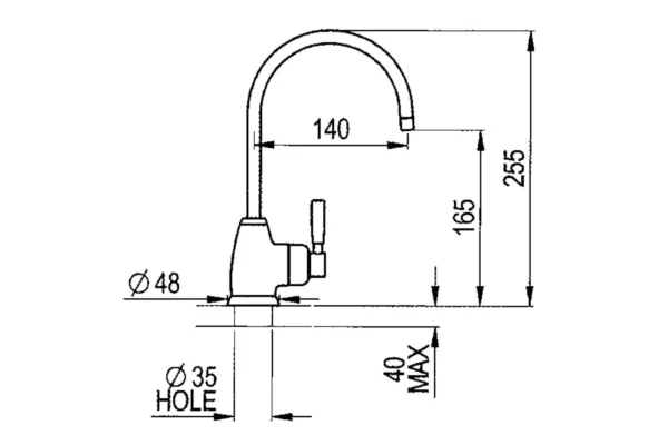 Langbourn  Mini Instant Hot Water collection Tap - Perrin & Rowe - Image 3
