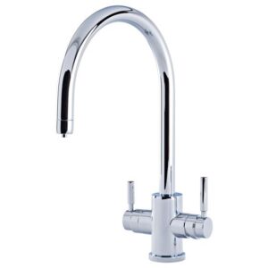 3-In-1 Instant Hot Water Tap Juliet with C Spout in Polished Chrome - Perrin & Rowe
