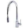 Juliet Mono Mixer tap with Pull Down Rinse in Chrome - Perrin & Rowe