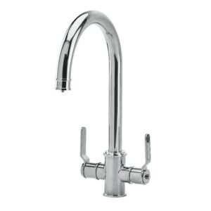 Armstrong Twin Lever Tap with Textured Handle Filtration & C  Spout - Perrin & Rowe
