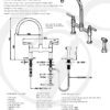 Langbourn Bridge Sink Mixer Tap with lever handles and Rinse - Perrin & Rowe - Image 2