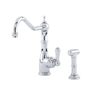 Provence  Sink Mixer with Single Lever Handle and Rinse - Perrin & Rowe
