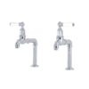 Ionian (were Mayan )Deck Mounted Bibcock taps with Porcelain Levers in Chrome - Perrin & Rowe