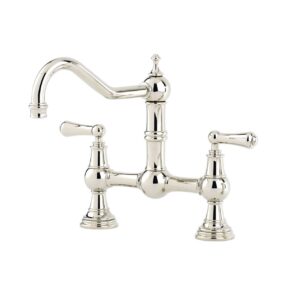 Provence Sink Mixer with Lever Handles in Chrome - Perrin & Rowe