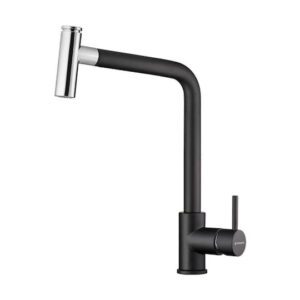 Sonatina Pull out spray in Matt Black and Chrome - Pyramis