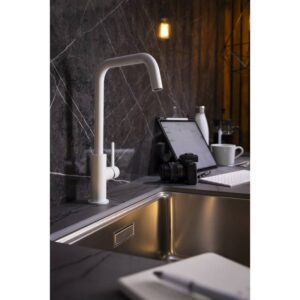 Althia Tap Single Lever Matt White - Abode