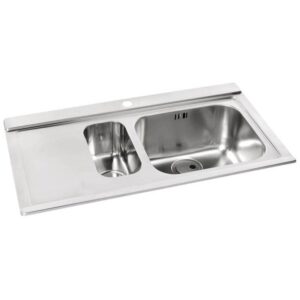 Maxim 1.5 Bowl & LH Drainer in Stainless Steel - Abode