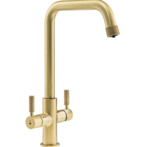 Industria 3 N 1 steaming hot water tap in Brushed Brass - Abode