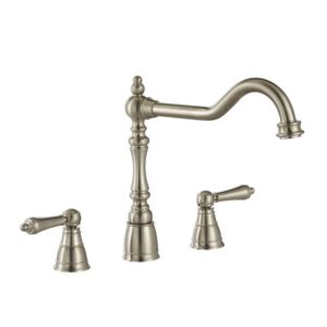 Mayenne 3 Part Mixer Tap in Brushed Nickel - Abode