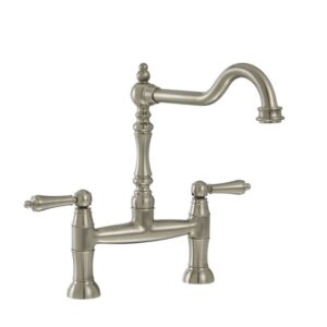Mayenne Bridge Tap in Brushed Nickel - Abode