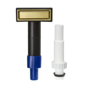 Wide Rectangular Plate Overflow in Brushed Brass - Abode