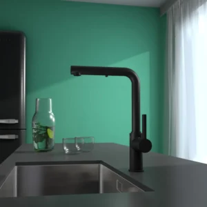 Piur Single Lever Tap with Pull Out Soft Black - Dornbracht