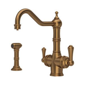 Provence 3 in 1 instant hot water tap in English Bronze with Rinse - Perrin & Rowe