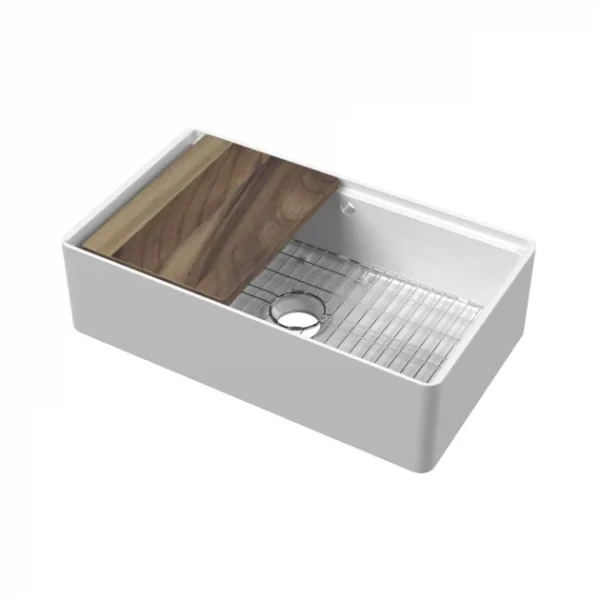 Single Bowl Butler Plain Fronted sink with interior ledge - Regis Range