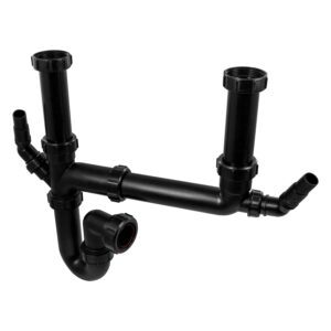 Double Bowl Plumbing Kit in Black