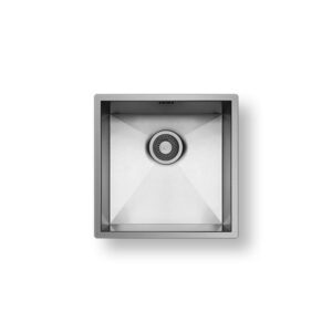 Tetragon Single Bowl Brushed Stainless Steel - Pyramis
