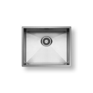 Tetragon Brushed Stainless Steel Sink - Pyramis