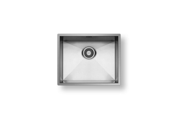 Tetragon Brushed Stainless Steel Sink - Pyramis