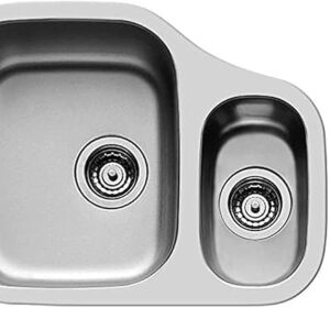 Dione 1.5 Shaped Polished Steel Sink - Pyramis