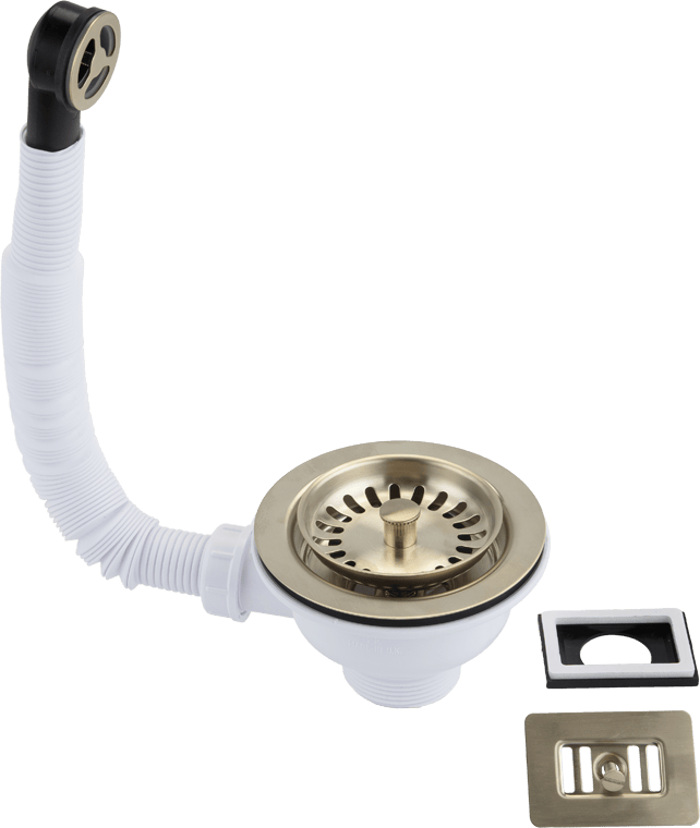 KSC1BB - 90 Waste and overflows in Brushed Brass