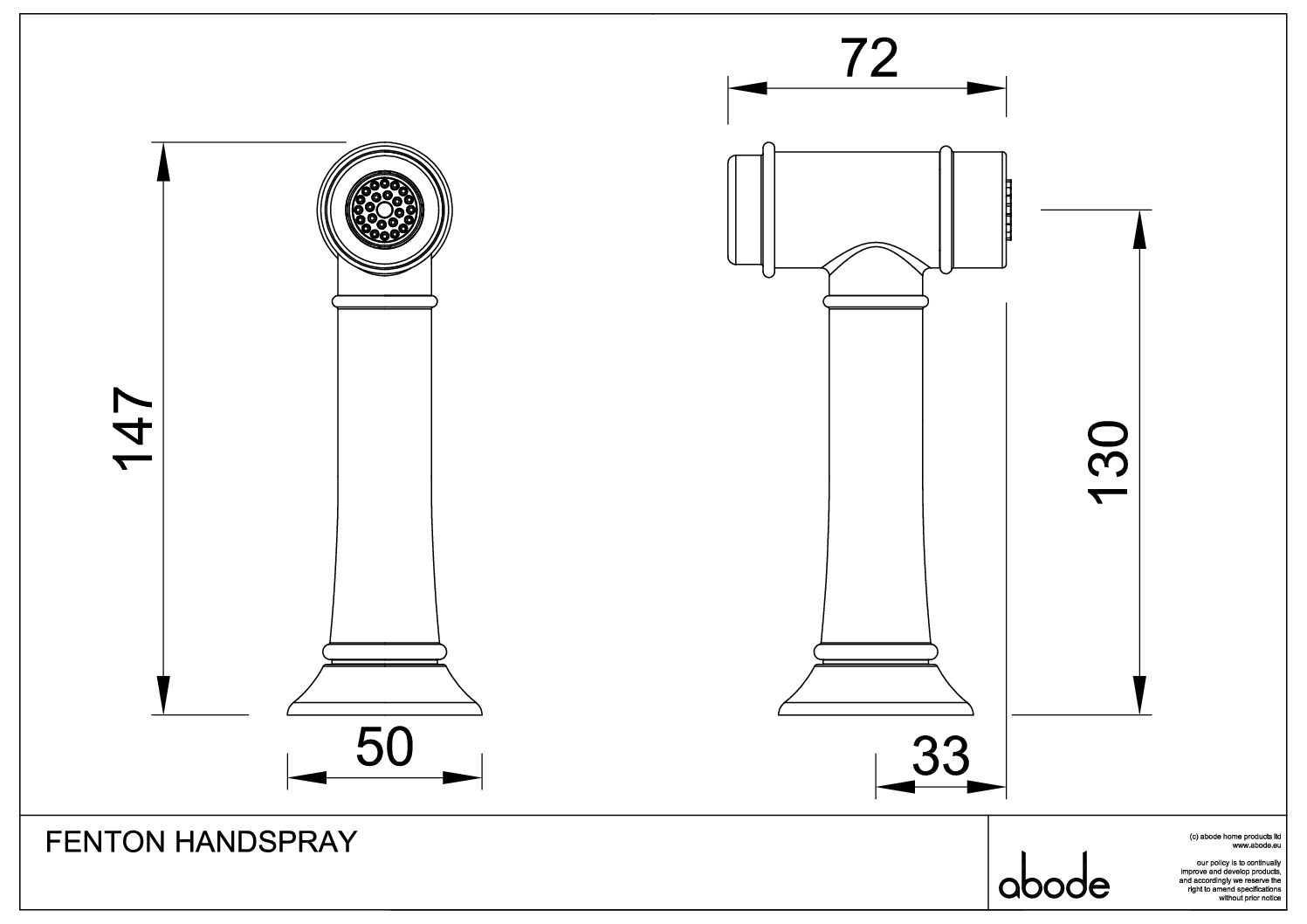 Fenton Hand-Spray Polished Nickel - Abode - Image 3