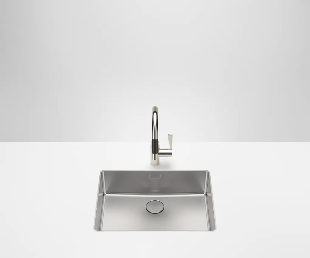 Dornbracht –  Single Bowl Sink Brushed Stainless Steel